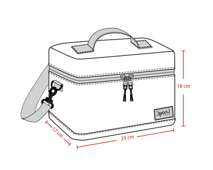 Lunch Box Black | Dinosaur Print | Deux Par Deux