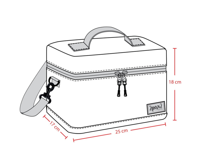 Lunch Box Black | Dinosaur Print | Deux Par Deux