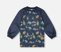School Apron | Navy Animal Print | Deux Par Deux