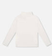 Super Soft Ribbed Mock Neck Top | White | Deux Par Deux