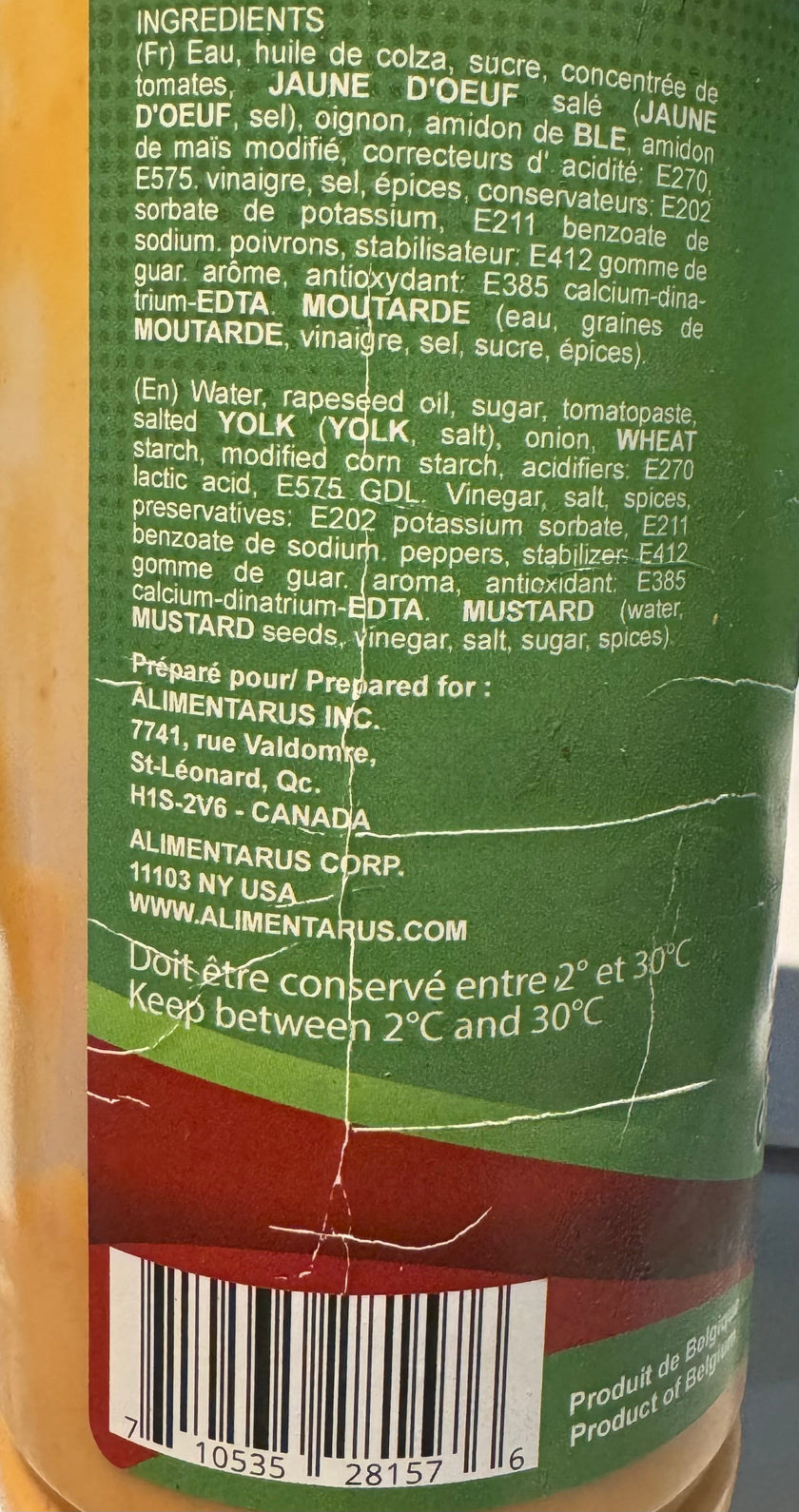 Tayeb Algerian Sauce, Original Taste – 500g Bottle (Condiment)