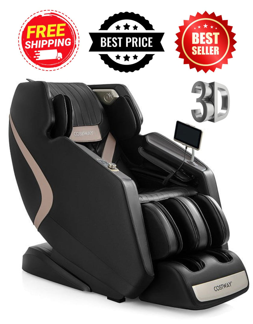 Mega Sale -Top Seller-Premium Series-COSTWAY JL10013 Fully Loaded- 3D SL-Track Full Body Zero Gravity Massage Chair with Thai Stretch- Top 5 Seller-