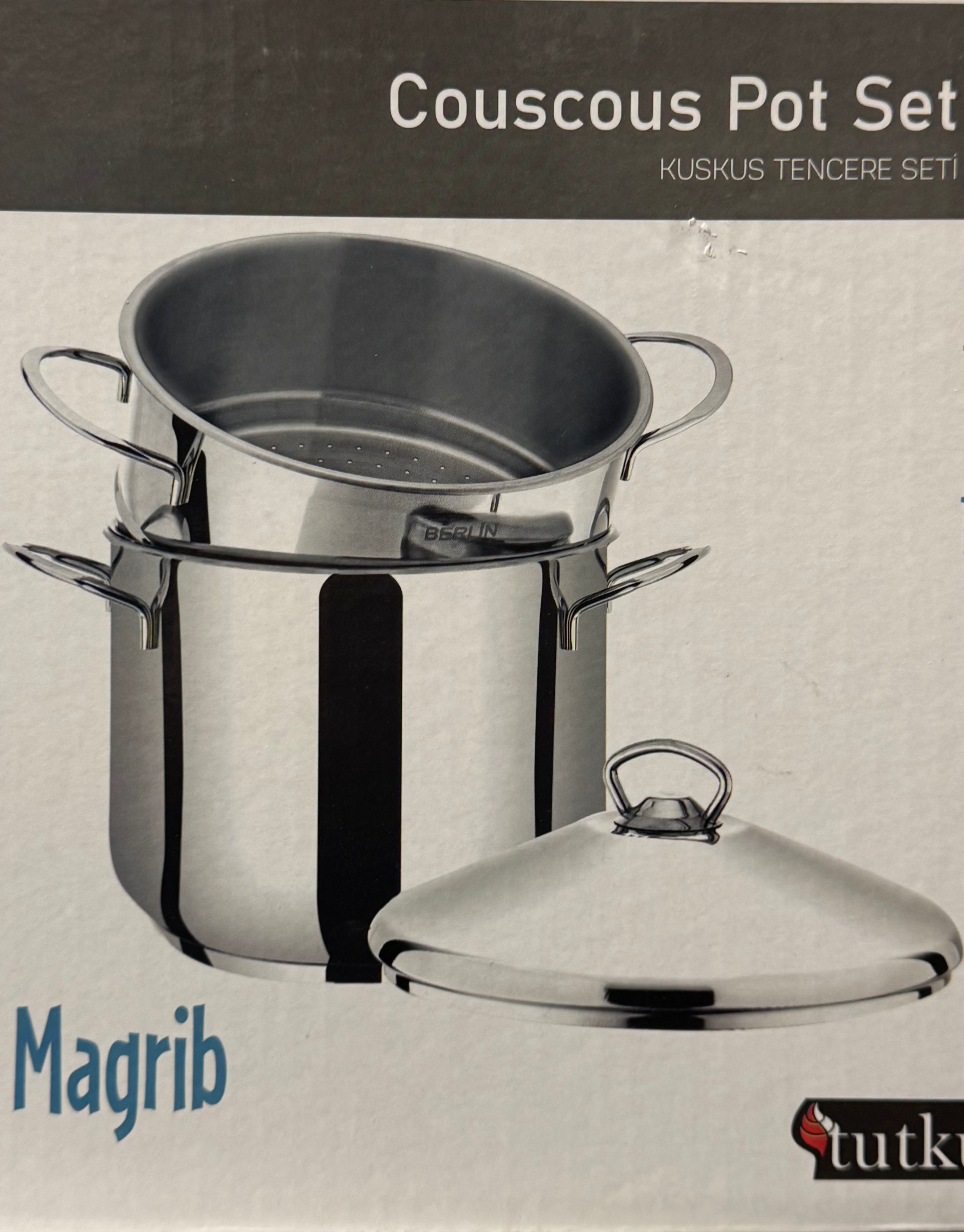 BERLIN Couscousier Pot Stainless Steel Steamer