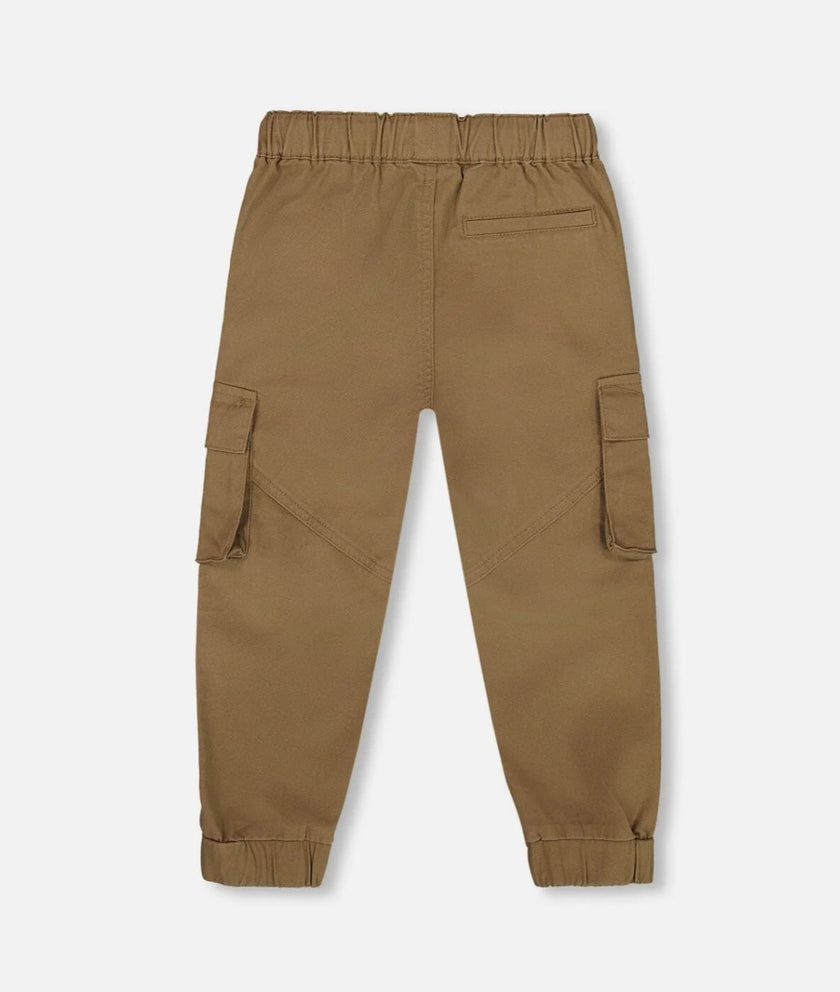Twill Jogger Cargo Pants | Taupe | Deux Par Deux