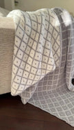 Grey & White Diamond Point 2.0 Print Throw