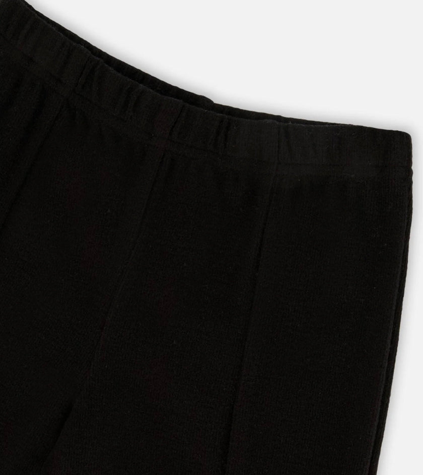Ribbed Leggings With Slit Black | Black | Deux Par Deux