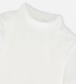 Super Soft Ribbed Mock Neck Top | White | Deux Par Deux