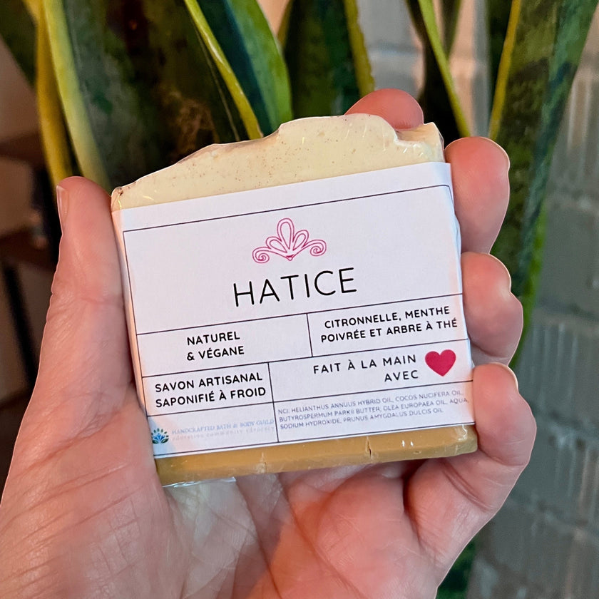Savon chasse-moustique HATICE citronnelle et lavande