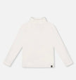 Super Soft Ribbed Mock Neck Top | White | Deux Par Deux