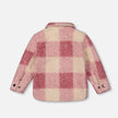 Zipped Plaid Overshirt | Off-White And Pink | Deux Par Deux