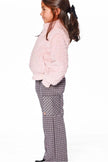 Jacquard Knit Flare Pant | Houndstooth | Deux Par Deux