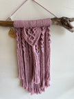 Dusty Pink Driftwood Macrame Wall Art