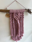 Dusty Pink Driftwood Macrame Wall Art