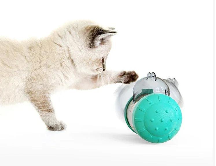 Dog Treat Leaking Toy With Wheel – Interactive Slow Feeder for Dogs, Puppies & Cats | Black, Yellow, Pink, Blue, Green