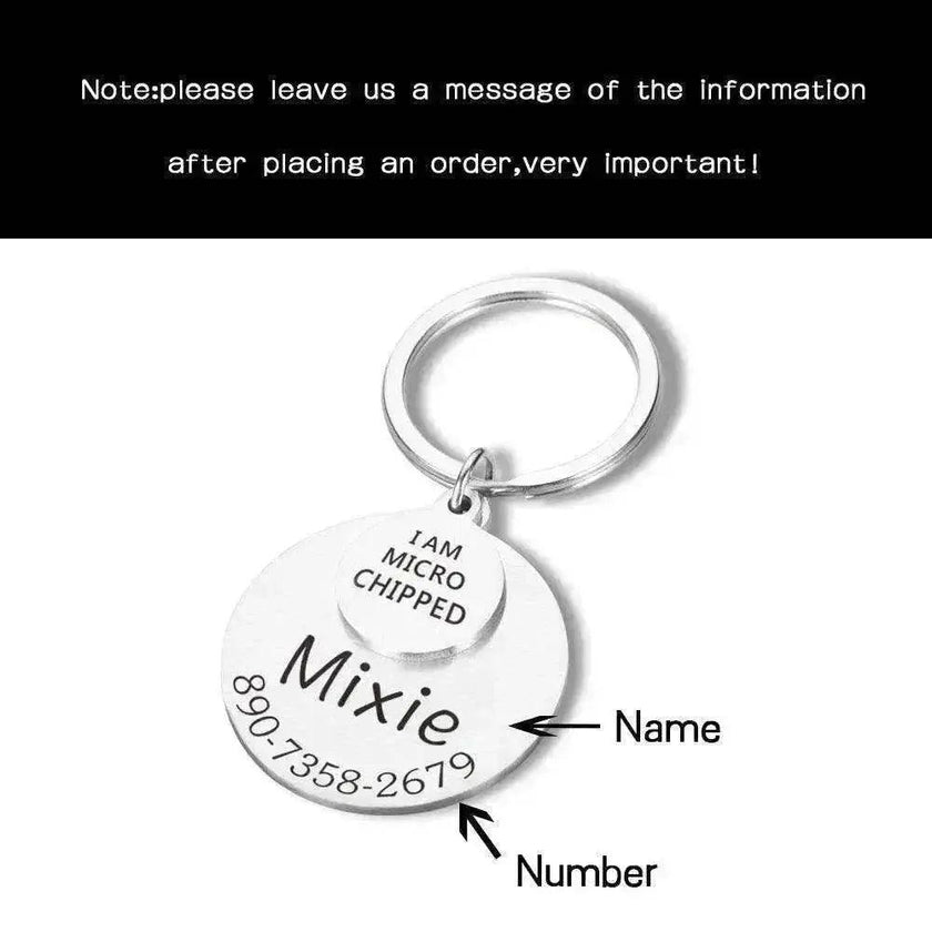 Funny Personalized POD Collar Pet ID Tag Keychain