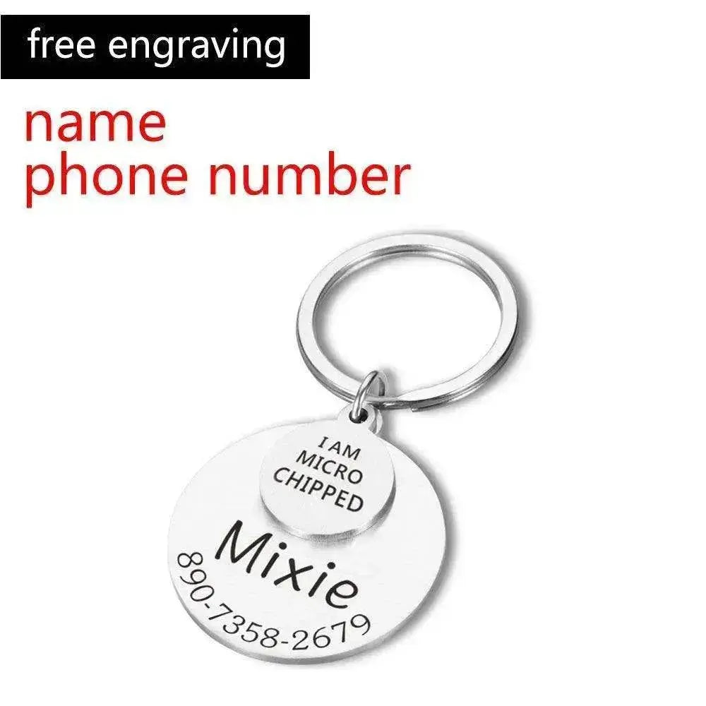 Funny Personalized POD Collar Pet ID Tag Keychain