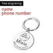 Funny Personalized POD Collar Pet ID Tag Keychain