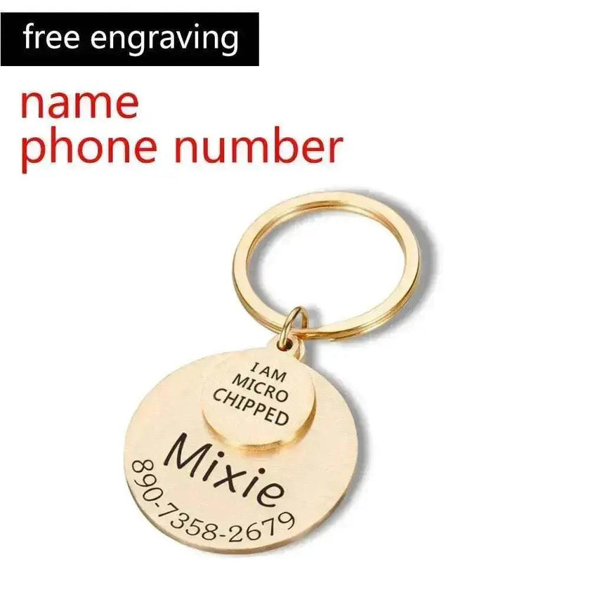 Funny Personalized POD Collar Pet ID Tag Keychain