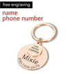 Funny Personalized POD Collar Pet ID Tag Keychain