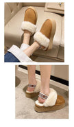 Fur Integrated Platform Snow Boots Toe Cap Non-slip