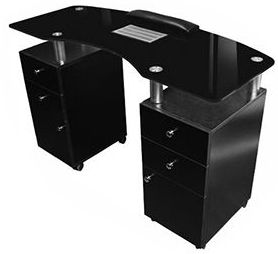 Futura - Black Manucure Table #12 With Vacuum Fan