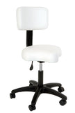 Futura - White Deluxe Ergo Stool With Backrest