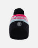 Knit Hat Gradient Blue, Coral And Fuschia