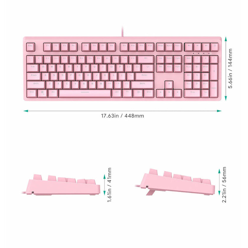 AUKEY G15 Mechanical Gaming Keyboard RGB Pink
