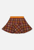 Milano Skirt Plaid Magenta And Brown