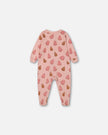 Organic Cotton One Piece Pajama Pink Christmas Cookies