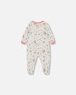 Organic Cotton One Piece Pajama Beige Mix Printed Squirrel
