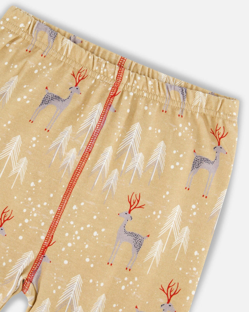 Organic Cotton Kid Two Piece Family Christmas Pajama Set