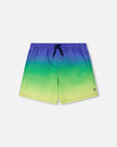 Men's Swim Trunks Blue, Green, And Lime Gradient