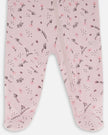 Printed Organic Cotton One-Piece Pajama Off-White And Multi Truck