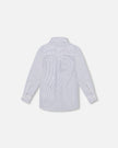 Long Sleeve Button Down Shirt Navy Blue Stripes