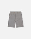 Slant Pocket Bermuda Shorts Navy Blue Striped