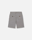 Slant Pocket Bermuda Shorts Navy Blue Striped