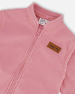 3-In-1 Mid-Season Outerwear Set With Printed Jacket Light Pink And Beige Pant