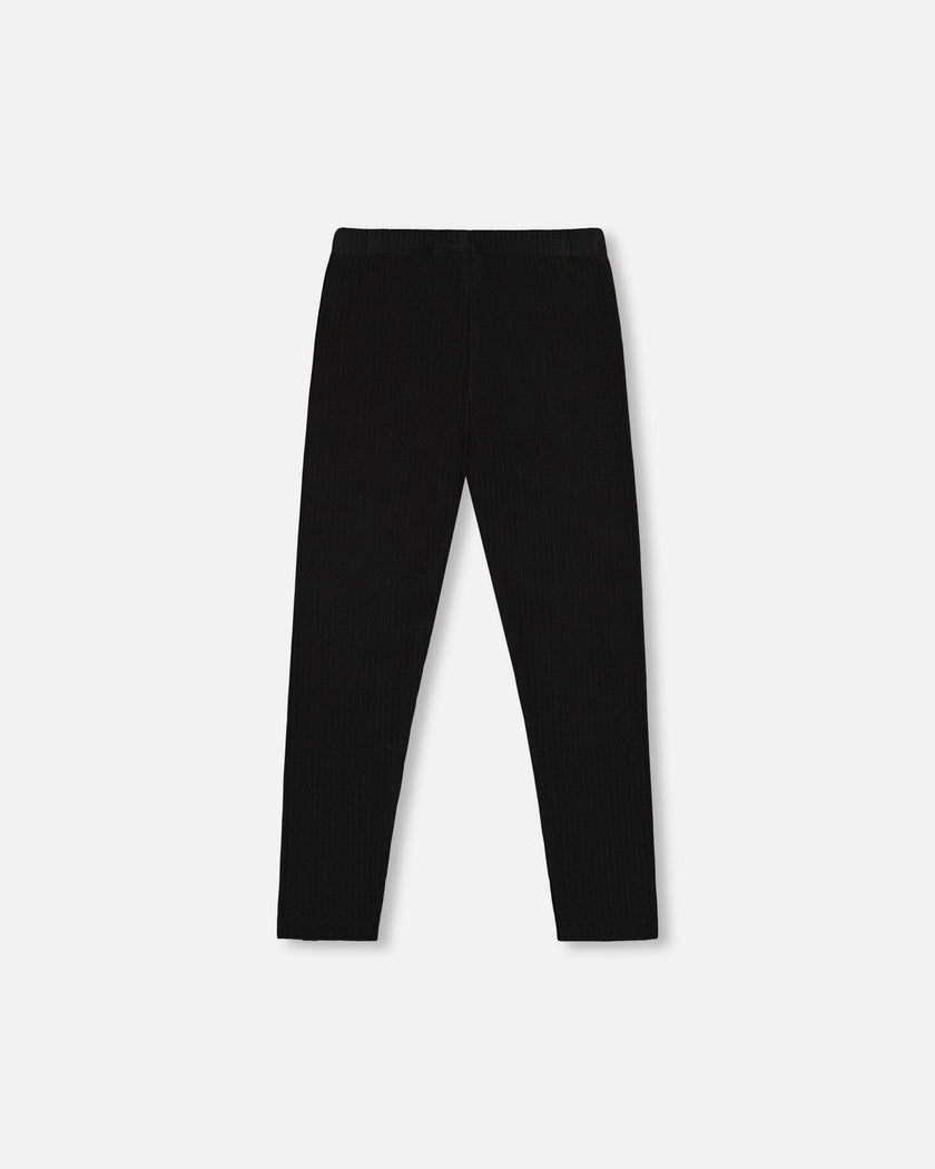 Ribbed Leggings Black