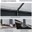 Outsunny Heavy-duty Walk-in Greenhouse 8' x 6' x 7.5' Outdoor Polytunnel for Vegetable Plant Growth Warm House