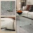 Sage Modern Glass Coffee Table with Safe Rounded Edges
