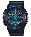CASIO G-Shock Analog-Digital Black/Blue Camo | GA100CB-1A