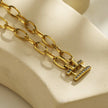 GAILA Deco Paper-Clip Bracelet with Zirconia Embedded Centre Piece