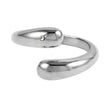 GARUVA : Bague abstraite moderne avec pierre précieuse en zircone solitaire en or blanc (ton argenté)