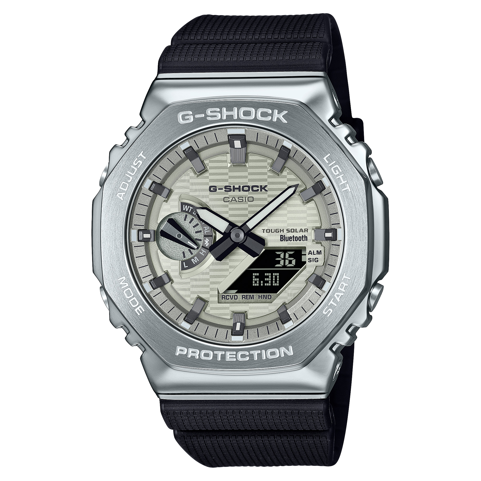 CASIO G-Shock Analog Digital Steel Silver Dial | GBM2100A-8B