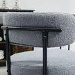 Cruz Modern Dining Chairs with Berber-Fleece Back-Set of 4-Grey