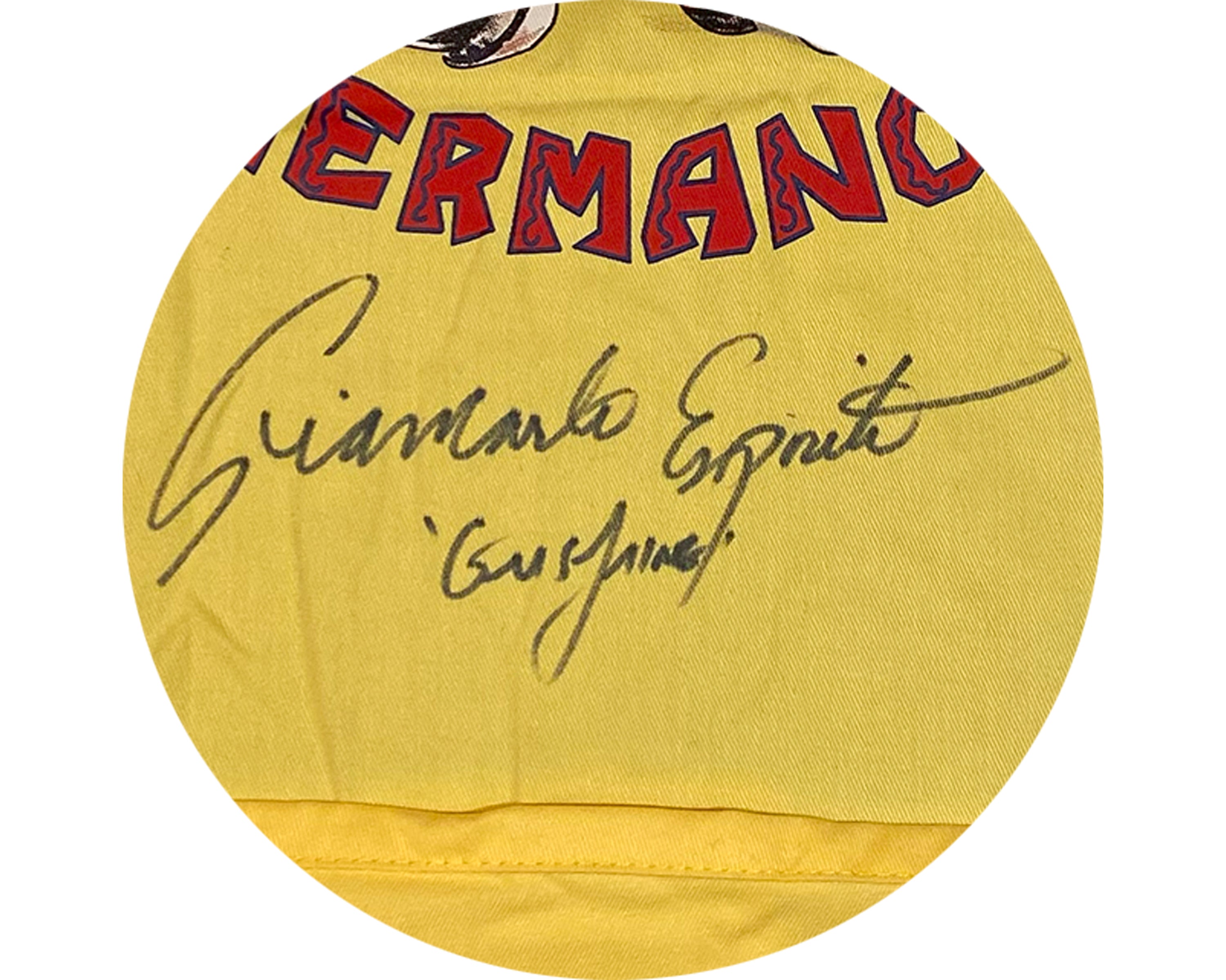 Giancarlo Esposito Autographed Breaking Bad Los Pollos Hermanos Apron Inscribed 
