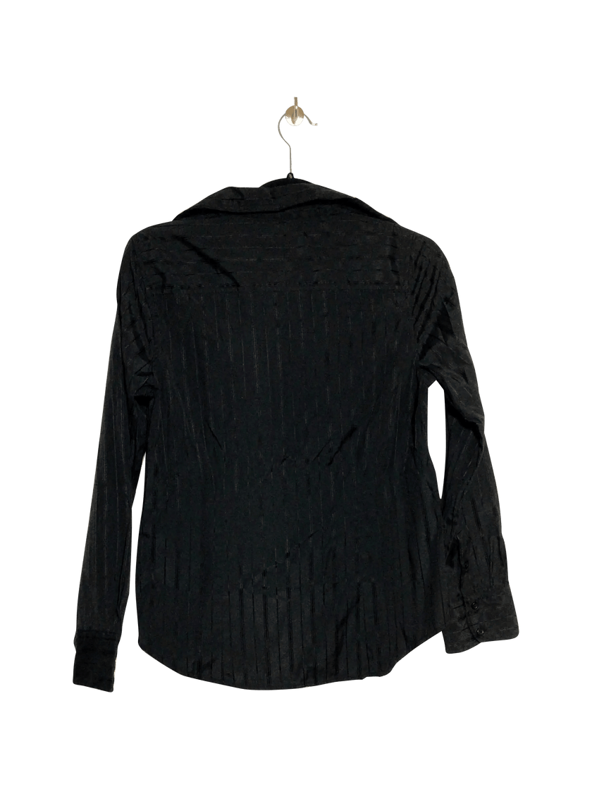 GEORGE Regular fit Button-down Top in Black  -  XS