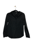 GEORGE Regular fit Button-down Top in Black  -  XS