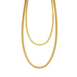 GINTA: Snake-Skin Textured 2-Layer Gold Necklace
